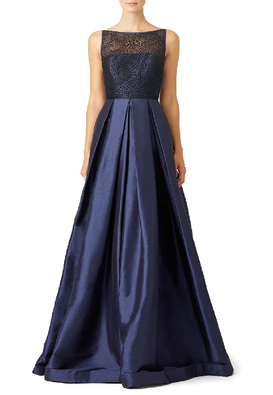 Shift Women Dress with a Simple and Classic Design for Everyday WearNavy Francesca Embellished Flare Gown