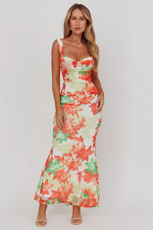 Plus Size Women Dress with a Flattering A - Line Cut for Comfort and StyleOdelia Sweetheart Mermaid Maxi Dress Print Red Plus Size Women Dress with a Flattering A - Line Cut for Comfort and StyleOdelia Sweetheart Mermaid Maxi Dress Print Red
