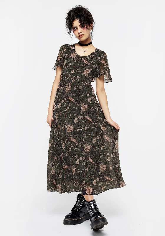Wrap - Style Women Dress with Adjustable Fit for All Body TypesOphelia Chiffon Midaxi Dress