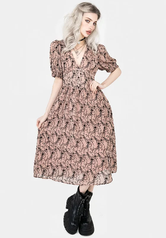 Mermaid - Style Women Dress with a Fitted Silhouette for Special OccasionsRosethorn Corset Midi Dress