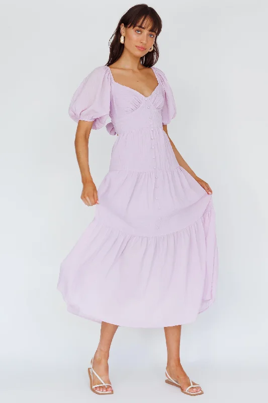Off - the - Shoulder Women Dress for a Romantic and Feminine LookRoyce Bow Back Midi Dress Lilac Off - the - Shoulder Women Dress for a Romantic and Feminine LookRoyce Bow Back Midi Dress Lilac