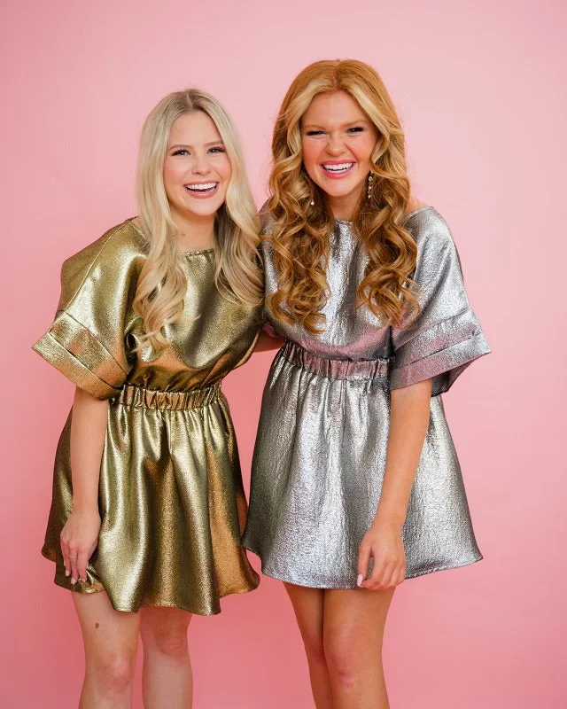 Plus Size Women Dress with a Flattering A - Line Cut for Comfort and StyleSparkle Mini Dress