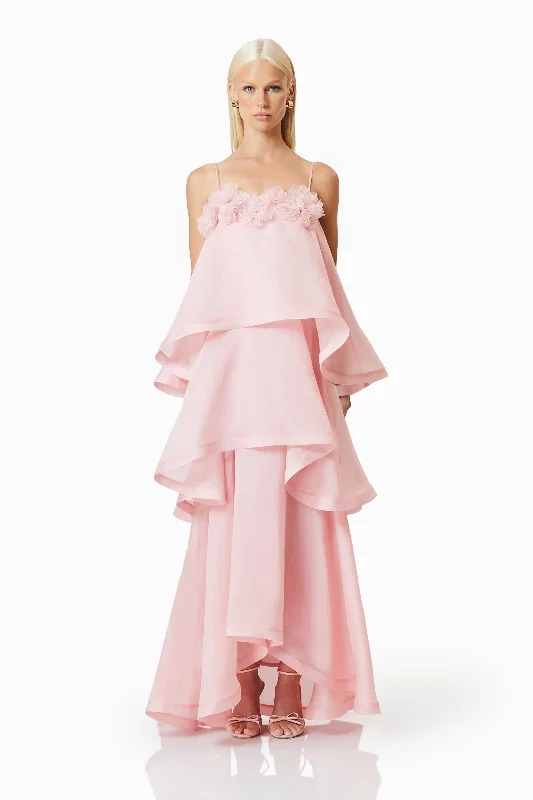 Plus Size Women Dress with a Flattering A - Line Cut for Comfort and StyleOMR x ELLIATT: Swallowtail Day To Night Maxi Dress In Pink - Pre Order