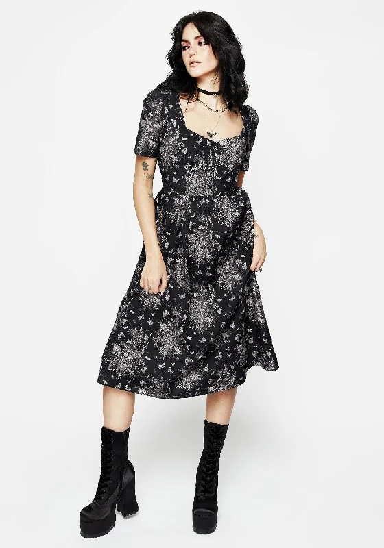 Off - the - Shoulder Women Dress for a Romantic and Feminine LookThalia Button Front Midi Dress