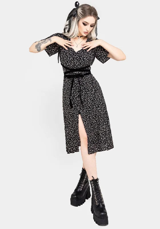 Long - Sleeve Women Dress in Velvet for a Luxurious Winter LookValley Midi Dress