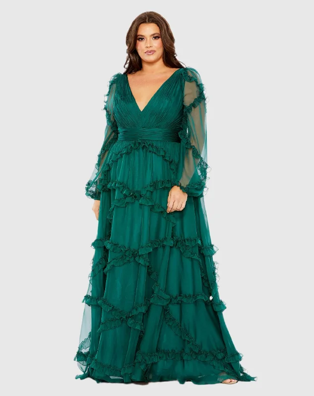Empire Waist Women Dress to Accentuate the Bust and Conceal the Waist Empire Waist Women Dress to Accentuate the Bust and Conceal the Waist V Neck Ruffle Tiered Puff Sleeve Gown Empire Waist Women Dress to Accentuate the Bust and Conceal the Waist Empire Waist Women Dress to Accentuate the Bust and Conceal the Waist V Neck Ruffle Tiered Puff Sleeve Gown