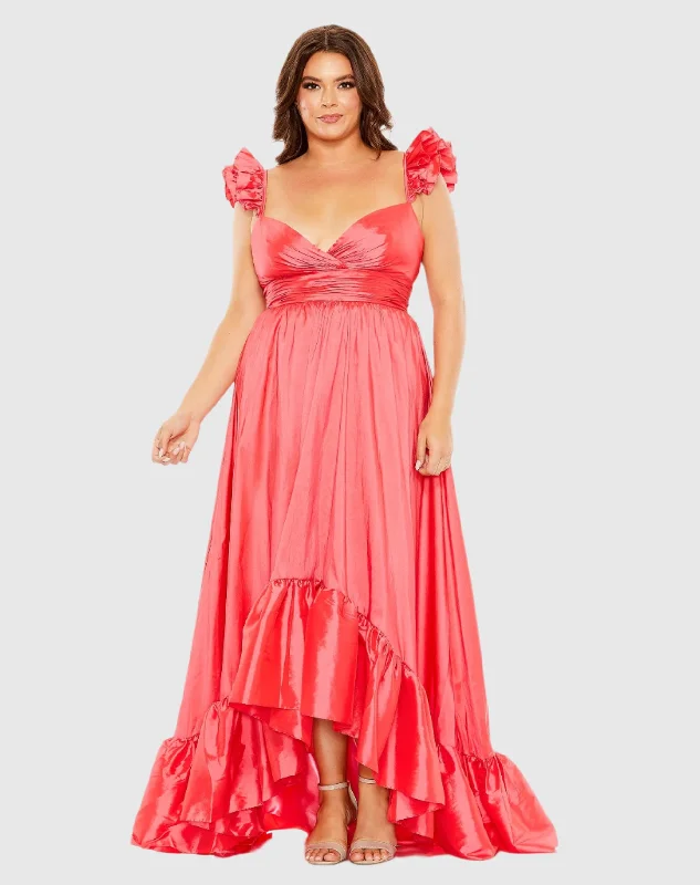 Wrap - Style Women Dress with Adjustable Fit for All Body Types Wrap - Style Women Dress with Adjustable Fit for All Body Types Ruffle Strap High Low Gown (Plus) Wrap - Style Women Dress with Adjustable Fit for All Body Types Wrap - Style Women Dress with Adjustable Fit for All Body Types Ruffle Strap High Low Gown (Plus)