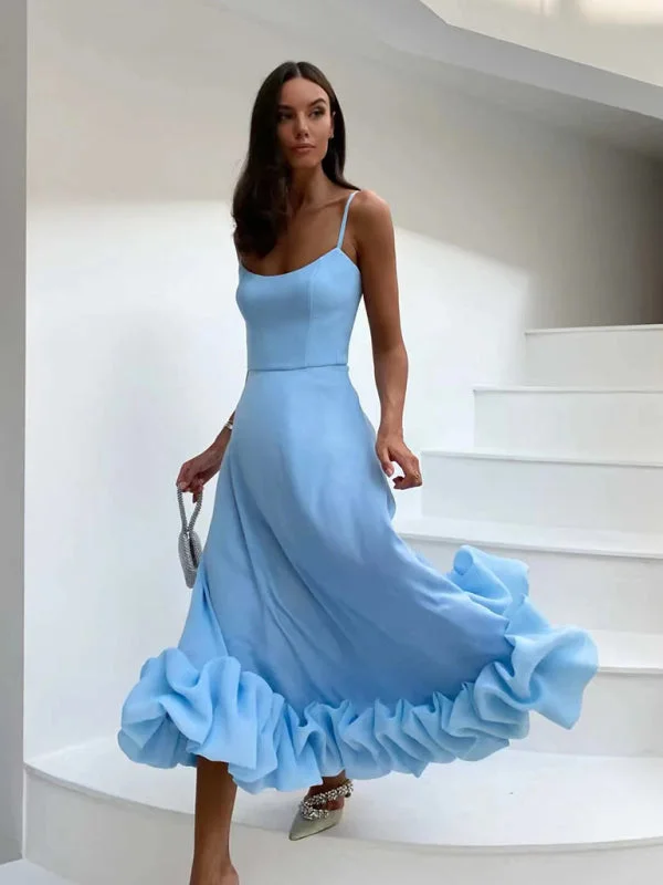 Wrap - Style Women Dress with Adjustable Fit for All Body Types Wrap - Style Women Dress with Adjustable Fit for All Body Types Elegant Formal Dress: A-line Dress with Suspenders and Big Three-dimensional Flowers
