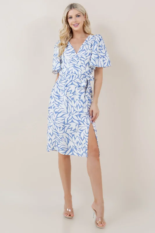 Mini Women Dress with a Short Hem for a Young and Trendy Style Mini Women Dress with a Short Hem for a Young and Trendy Style ELBOW ANGEL SLV FAUX SURPLICE DRESS - D2795-1610