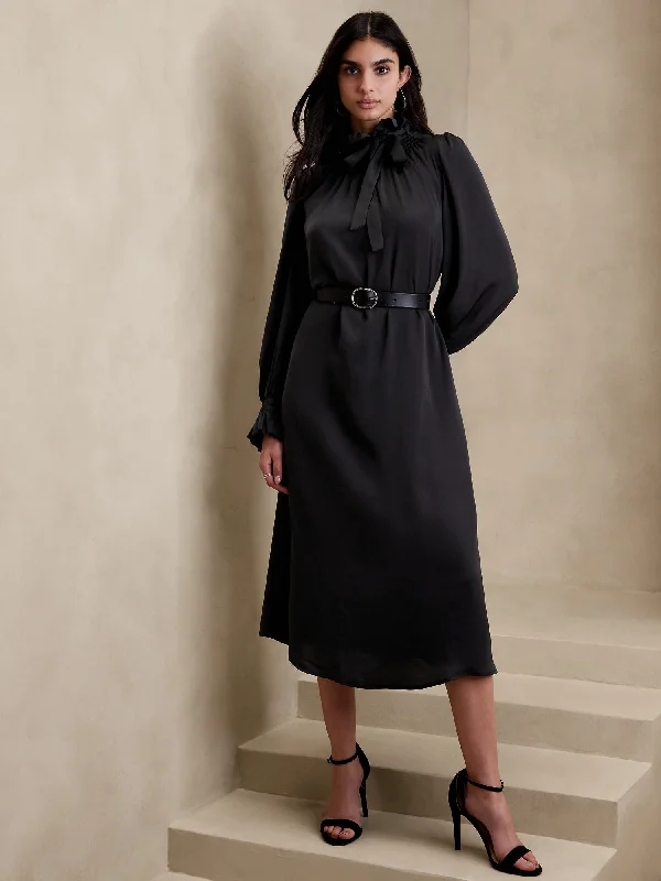 Little Black Women Dress with Sequins for a Glamorous Night Out Little Black Women Dress with Sequins for a Glamorous Night Out Fit-and-Flare Midi Dress