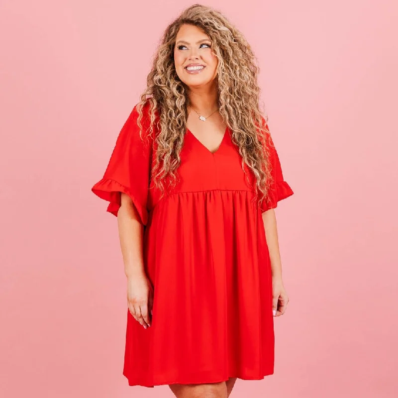 Halter Neck Women Dress to Show Off the Shoulders and Neckline Halter Neck Women Dress to Show Off the Shoulders and Neckline Flow My Own Way Dress, Red