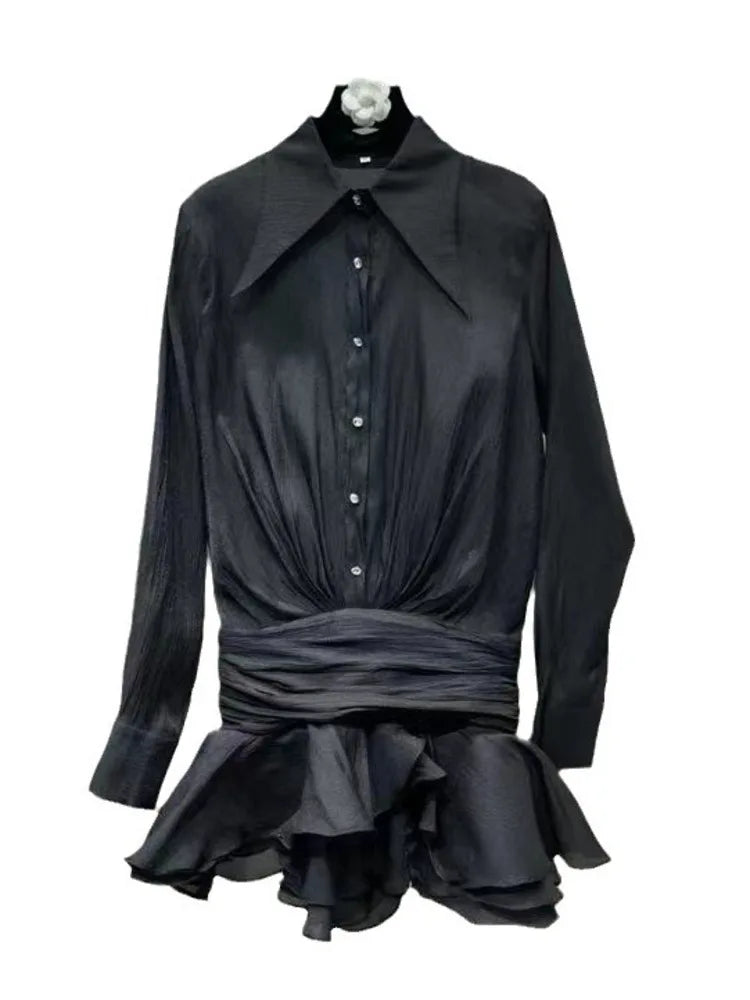 Long - Sleeve Women Dress in Velvet for a Luxurious Winter Look Long - Sleeve Women Dress in Velvet for a Luxurious Winter Look Formal Mini Shirt Dress Long - Sleeve Women Dress in Velvet for a Luxurious Winter Look Long - Sleeve Women Dress in Velvet for a Luxurious Winter Look Formal Mini Shirt Dress