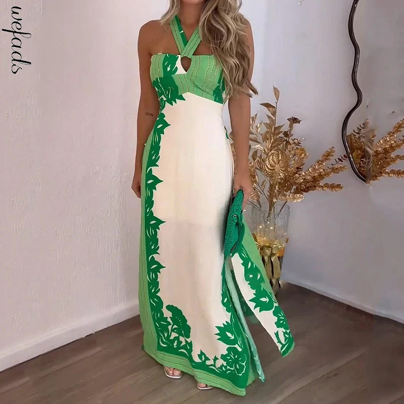 Plus Size Women Dress with a Flattering A - Line Cut for Comfort and Style Plus Size Women Dress with a Flattering A - Line Cut for Comfort and Style Green Halter Maxi Dress Plus Size Women Dress with a Flattering A - Line Cut for Comfort and Style Plus Size Women Dress with a Flattering A - Line Cut for Comfort and Style Green Halter Maxi Dress