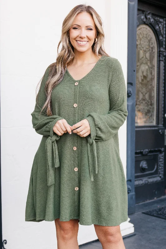 Mermaid - Style Women Dress with a Fitted Silhouette for Special Occasions Mermaid - Style Women Dress with a Fitted Silhouette for Special Occasions Inspire To Affect Dress, Olive