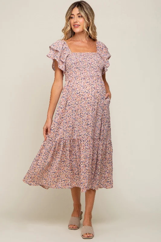 Plus Size Women Dress with a Flattering A - Line Cut for Comfort and Style Plus Size Women Dress with a Flattering A - Line Cut for Comfort and Style Light Pink Floral Flutter Maternity Midi Dress Plus Size Women Dress with a Flattering A - Line Cut for Comfort and Style Plus Size Women Dress with a Flattering A - Line Cut for Comfort and Style Light Pink Floral Flutter Maternity Midi Dress