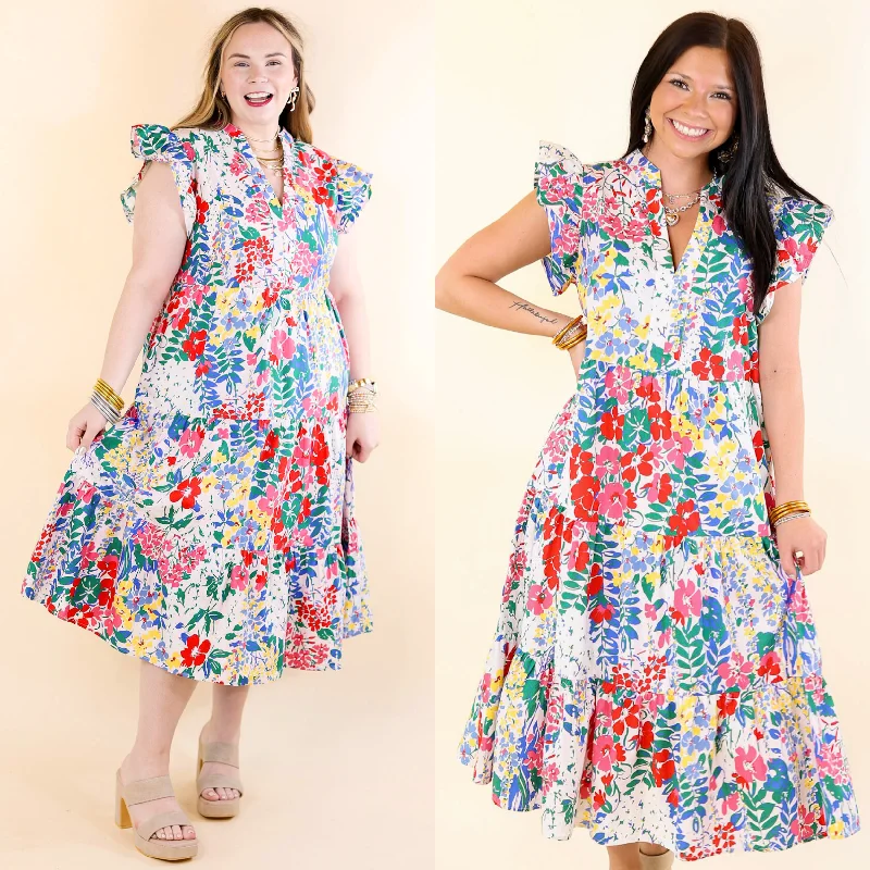 Mermaid - Style Women Dress with a Fitted Silhouette for Special Occasions Mermaid - Style Women Dress with a Fitted Silhouette for Special Occasions Magnolia Morning Floral Ruffle Cap Sleeve Tiered Midi Dress in White Mermaid - Style Women Dress with a Fitted Silhouette for Special Occasions Mermaid - Style Women Dress with a Fitted Silhouette for Special Occasions Magnolia Morning Floral Ruffle Cap Sleeve Tiered Midi Dress in White