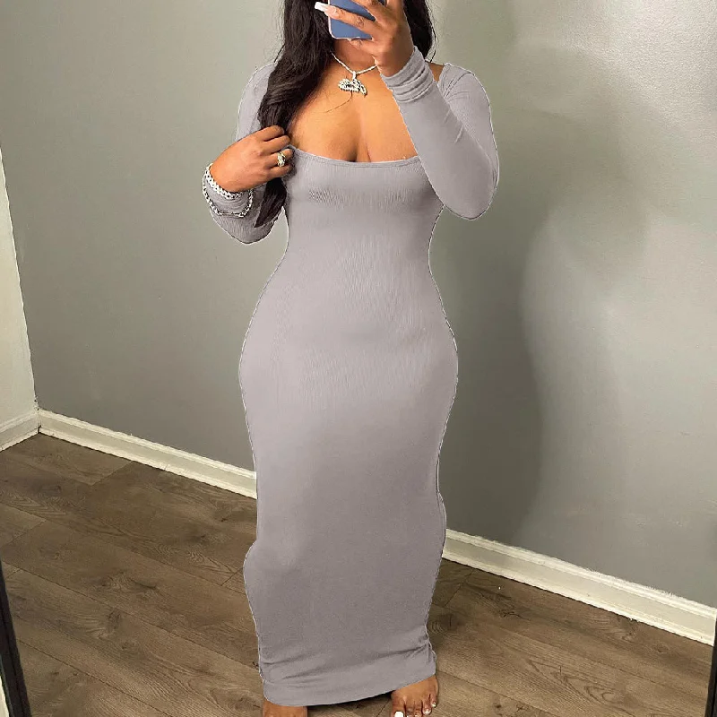 Backless Women Dress for a Sexy and Alluring Look at Evening Events Backless Women Dress for a Sexy and Alluring Look at Evening Events MALYBGG Stretchy Long Low-Cut Dress 5337LY
