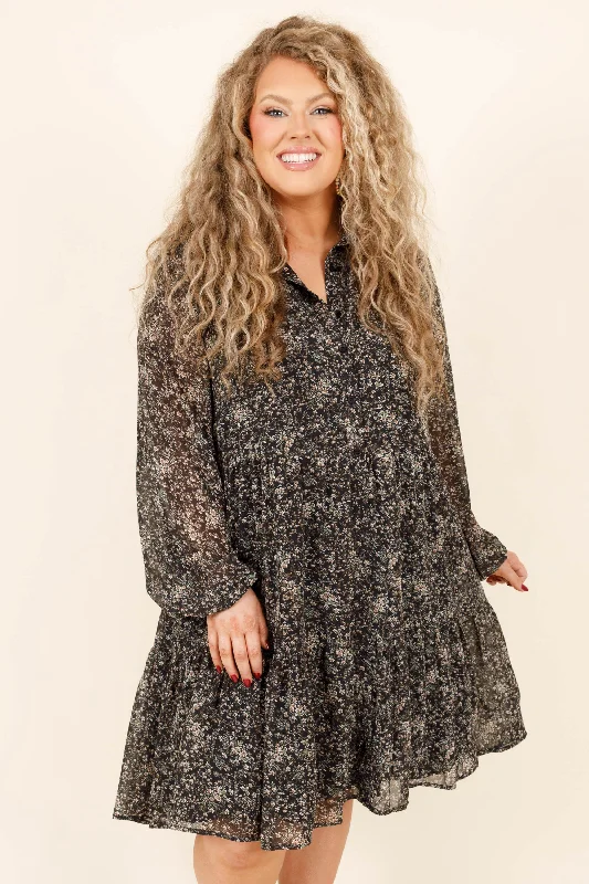 Ball Gown Women Dress with a Full Skirt for a Princess - like Look Ball Gown Women Dress with a Full Skirt for a Princess - like Look Perfectly Enchanting Dress, Black