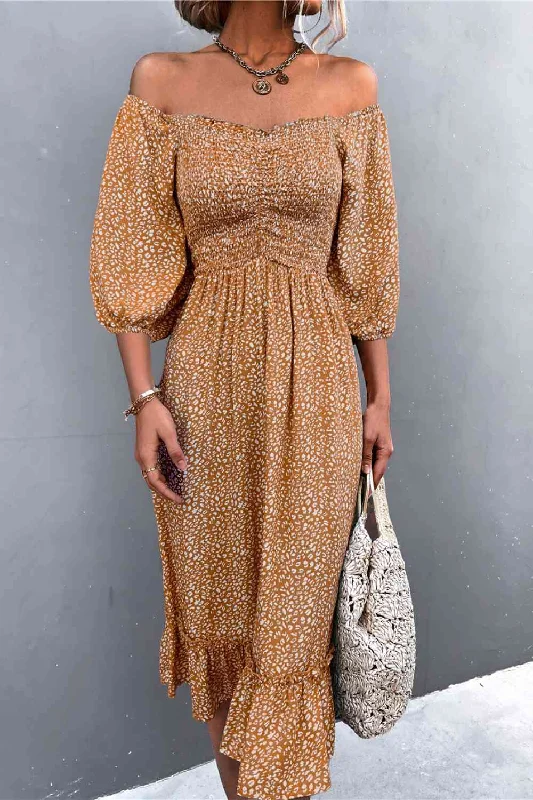 Little Black Women Dress with Sequins for a Glamorous Night Out Little Black Women Dress with Sequins for a Glamorous Night Out Printed Off-Shoulder Ruffle Hem Midi Dress