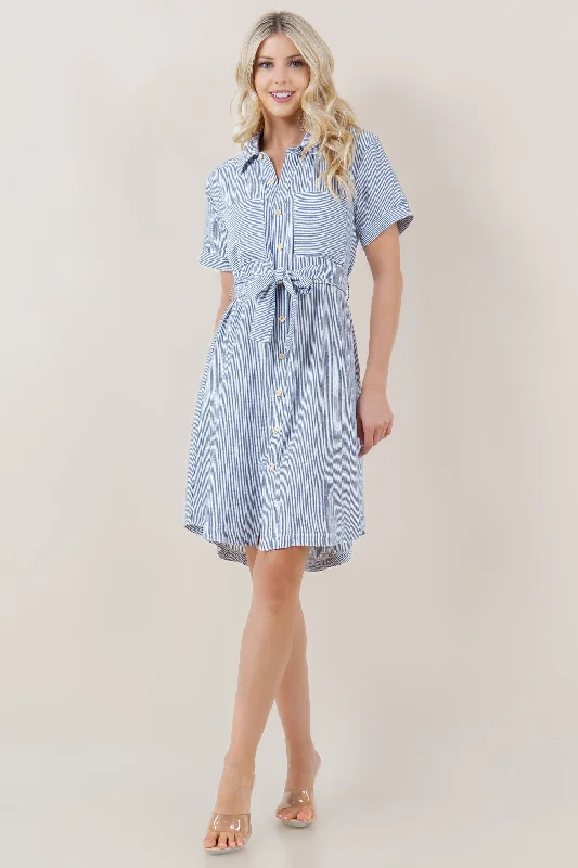 Shift Women Dress with a Simple and Classic Design for Everyday Wear Shift Women Dress with a Simple and Classic Design for Everyday Wear S/SLV BUTTON UP TIE FRONT SHIRT DRESS - D3711-0993 Shift Women Dress with a Simple and Classic Design for Everyday Wear Shift Women Dress with a Simple and Classic Design for Everyday Wear S/SLV BUTTON UP TIE FRONT SHIRT DRESS - D3711-0993