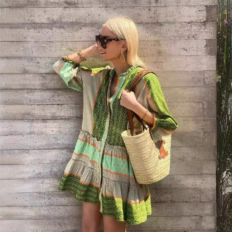 Wrap - Style Women Dress with Adjustable Fit for All Body Types Wrap - Style Women Dress with Adjustable Fit for All Body Types Cotton Boho Patchwork Mini Dress Wrap - Style Women Dress with Adjustable Fit for All Body Types Wrap - Style Women Dress with Adjustable Fit for All Body Types Cotton Boho Patchwork Mini Dress