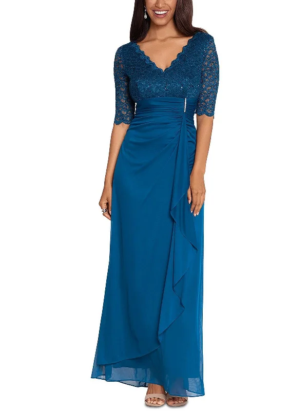 Printed Abstract Women Dress for a Modern and Artistic Appeal Printed Abstract Women Dress for a Modern and Artistic Appeal Womens Lace-Trim V-Neck Evening Dress