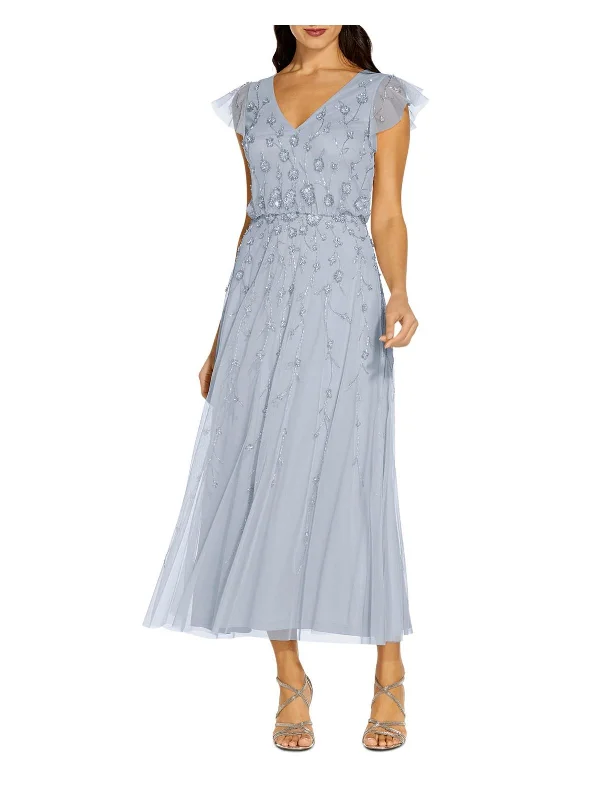 Off - the - Shoulder Women Dress for a Romantic and Feminine Look Off - the - Shoulder Women Dress for a Romantic and Feminine Look Womens Mesh Embellished Evening Dress