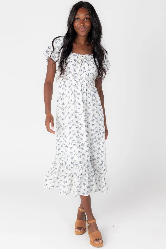 Midi dresses with sheer panels for a touch of allureAbigail Floral Dress