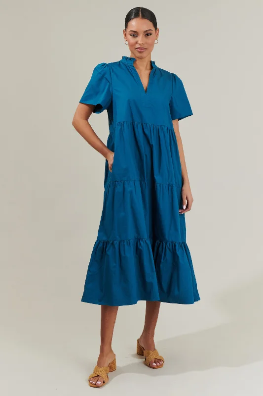 Midi dresses with mesh inserts for a trendy and breathable optionAmayah Tiered Midi Dress Midi dresses with mesh inserts for a trendy and breathable optionAmayah Tiered Midi Dress