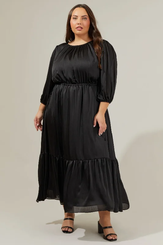 Midi dresses with asymmetric hems for a fashion - forward and dynamic appearanceCarmine Solid Midi Dress Curve