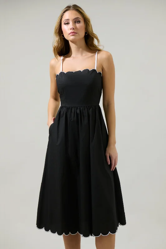 Sleeveless midi dresses with lace details for summer weddingsChristy Scalloped Midi Dress Sleeveless midi dresses with lace details for summer weddingsChristy Scalloped Midi Dress