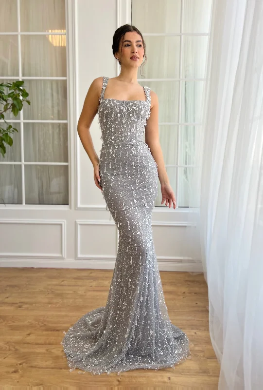 Midi dresses with bow accents for a sweet and charming lookCrystal Cascade Mermaid Dress Midi dresses with bow accents for a sweet and charming lookCrystal Cascade Mermaid Dress