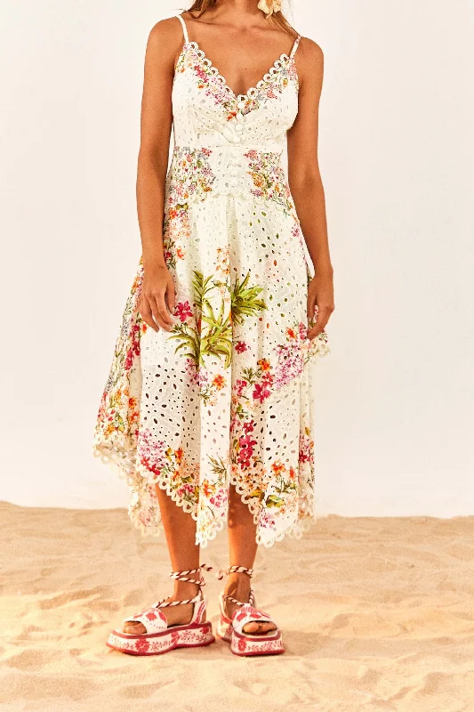 Sheath midi dresses with beaded embellishments for a formal occasionDelicate Forest Scarves Midi Dress