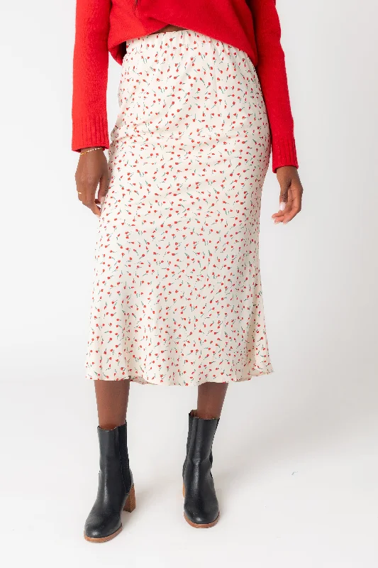 Maxi - inspired midi dresses with flowing fabrics for a beachy vibeHannah Floral Skirt
