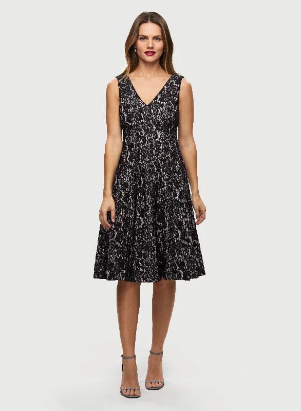 Midi dresses with halter necks for a stylish and comfortable optionFloral Lace Sleeveless Dress