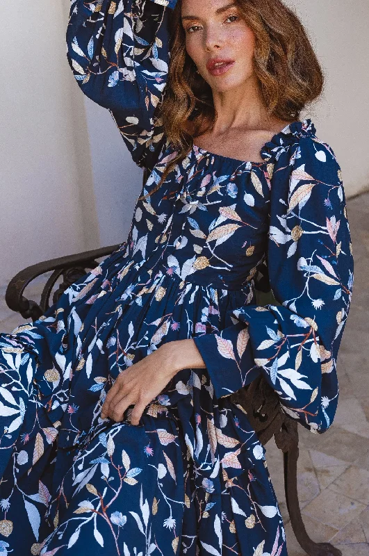Midi dresses with ribbed textures for a unique and tactile appearanceFloriana Long Sleeve Midi Dress