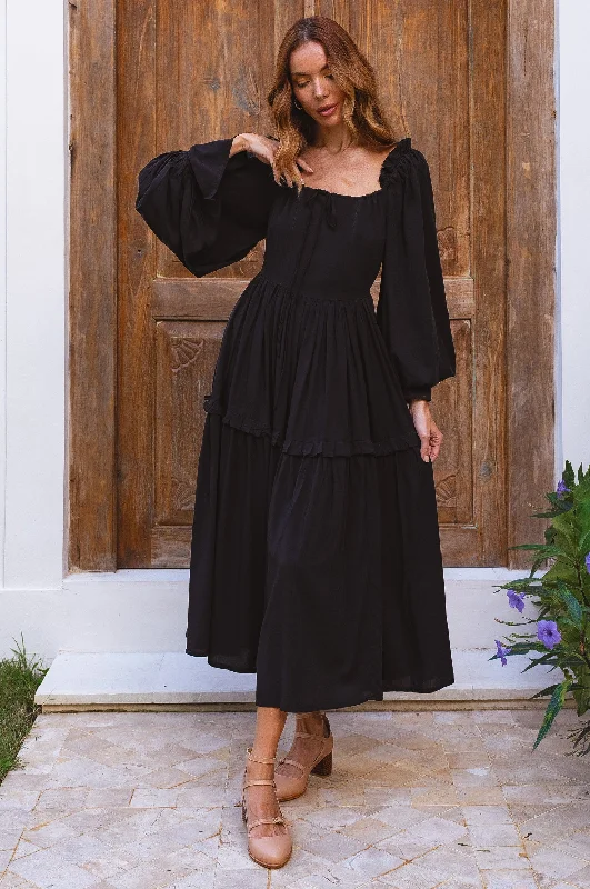 Midi dresses with wrap - around skirts for a customizable fitFloriana Long Sleeve Midi Dress Midi dresses with wrap - around skirts for a customizable fitFloriana Long Sleeve Midi Dress
