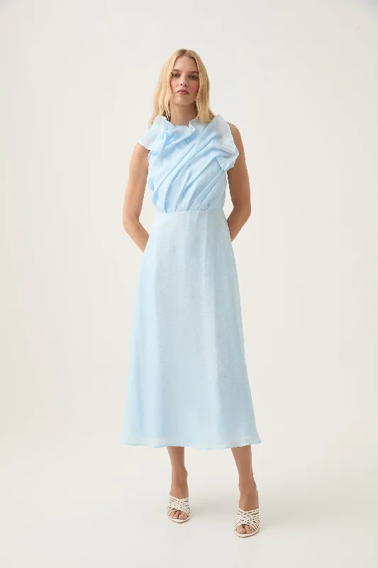 Midi dresses with ruffled hems for a romantic date nightGenesis Midi Dress