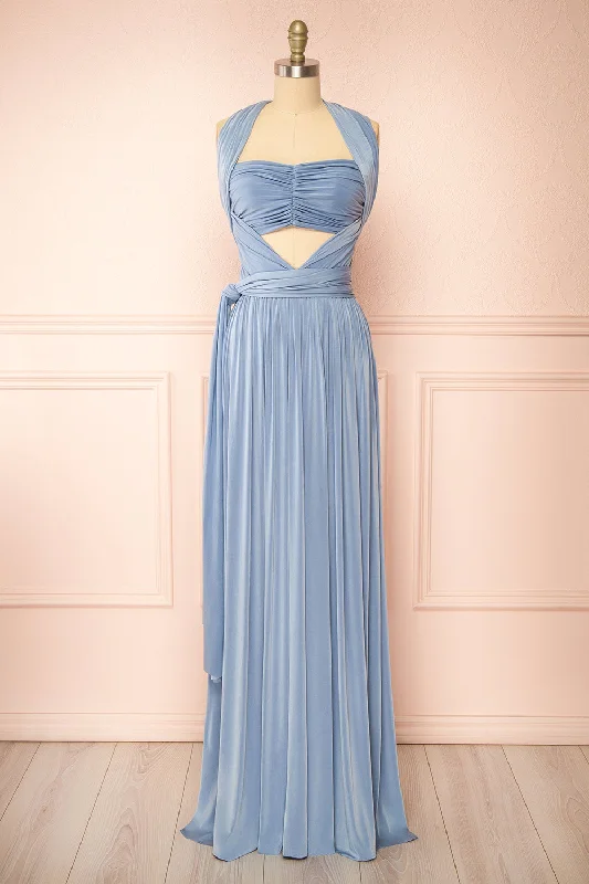 Midi dresses with V - necklines for a flattering and elongating effectKilda Blue | Convertible Maxi Dress Midi dresses with V - necklines for a flattering and elongating effectKilda Blue | Convertible Maxi Dress