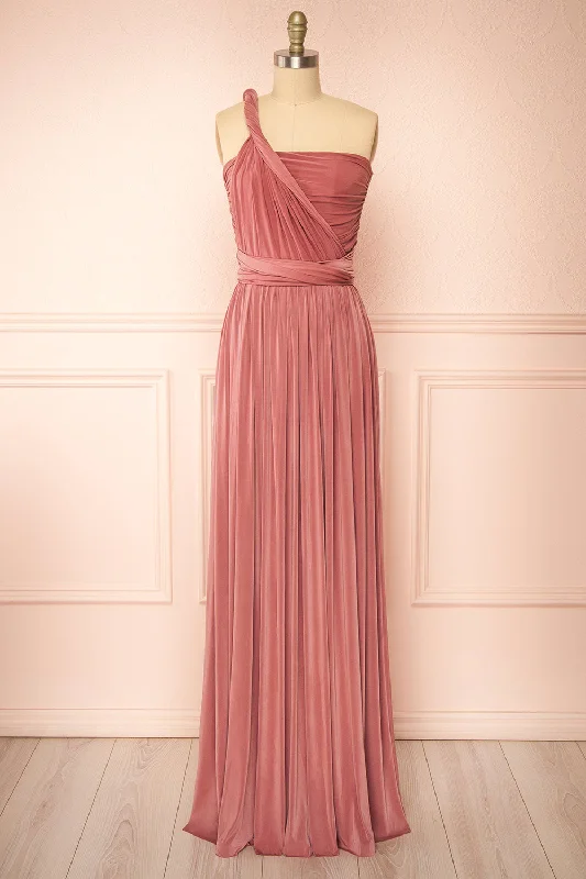Midi dresses with fringe details for a fun and energetic styleKilda Pink | Convertible Maxi Dress Midi dresses with fringe details for a fun and energetic styleKilda Pink | Convertible Maxi Dress