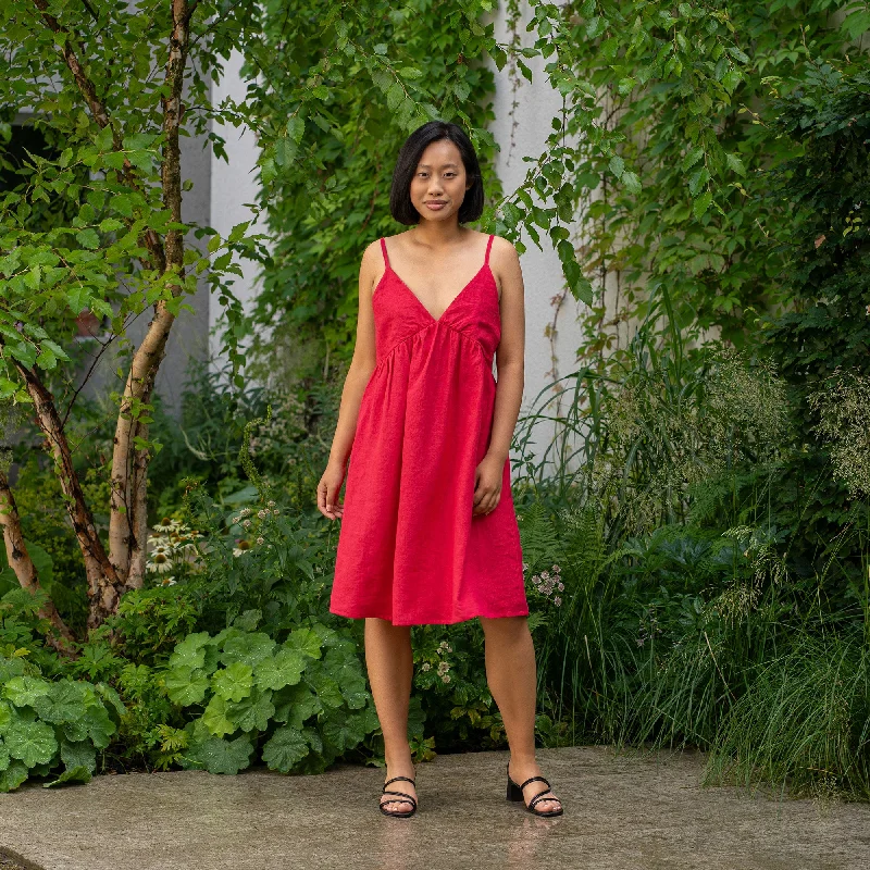Midi dresses with sheer panels for a touch of allureLinen Smock Dress Amaris
