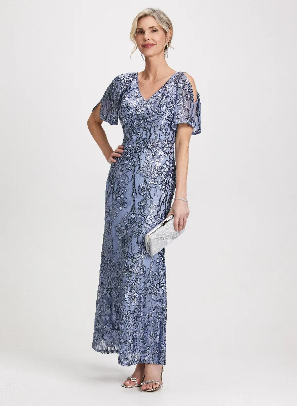 Midi dresses with pleated skirts for a timeless and elegant appealLong Sequins Dress