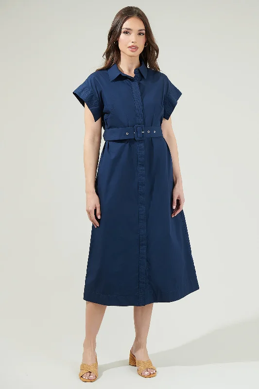 A - line midi dresses with floral prints for spring brunchesLorelei Button Down Midi Dress A - line midi dresses with floral prints for spring brunchesLorelei Button Down Midi Dress