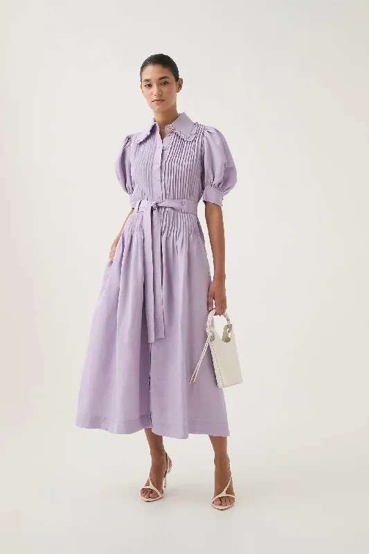 Midi dresses with cotton - blend materials for everyday comfortMadeleine Belted Midi Dress