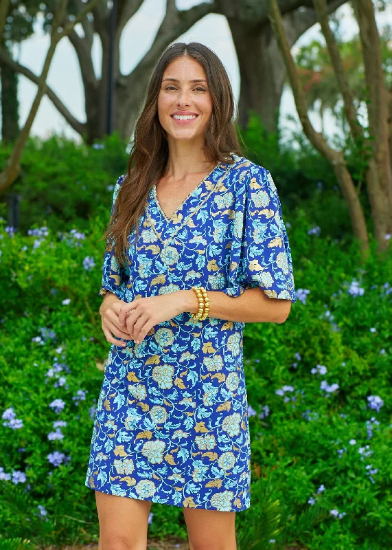 Midi dresses with halter necks for a stylish and comfortable optionNavy Floral Metallic Embroidered Flutter Sleeve Shift Dress Midi dresses with halter necks for a stylish and comfortable optionNavy Floral Metallic Embroidered Flutter Sleeve Shift Dress