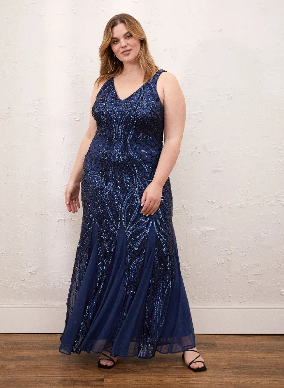 Midi dresses with gathered skirts for a full and flowing silhouetteSequin Dress
