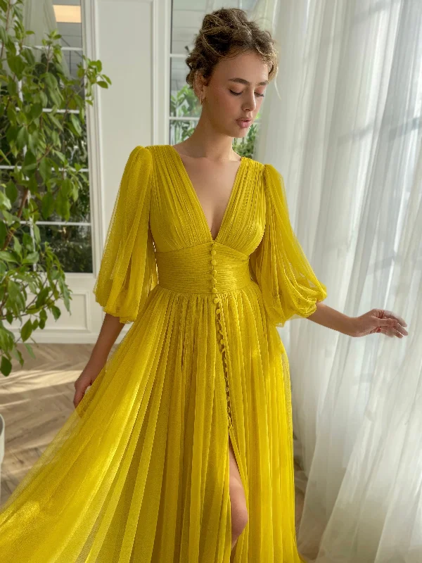 Midi dresses with cotton - blend materials for everyday comfortStarlight Draped Gown