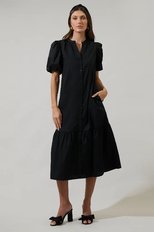Midi dresses with lace - up fronts for a unique and adjustable styleStilwell Short Sleeve Midi Dress Midi dresses with lace - up fronts for a unique and adjustable styleStilwell Short Sleeve Midi Dress