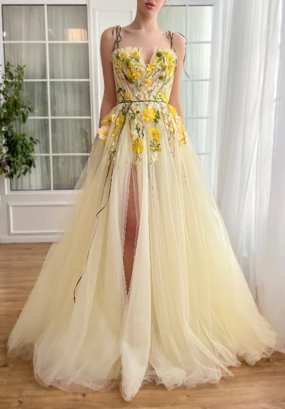 Midi dresses with sheer panels for a touch of allureDaisy Sunshine Gown