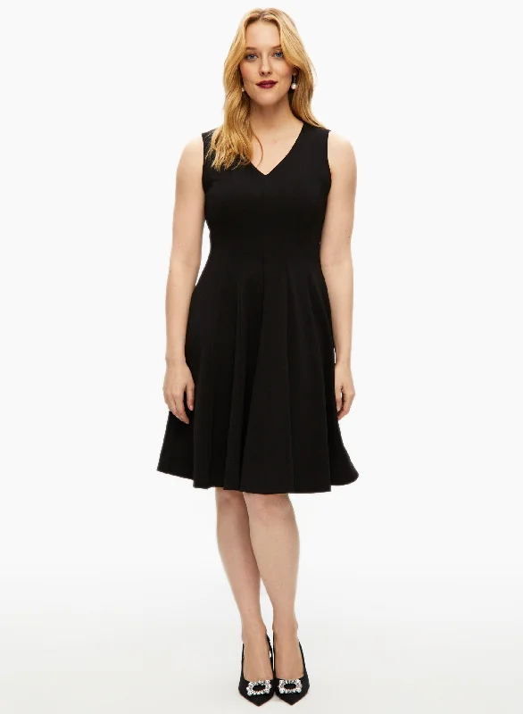 Midi dresses with button - front designs for a classic touchV-Neck Fit & Flare Dress
